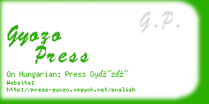 gyozo press business card